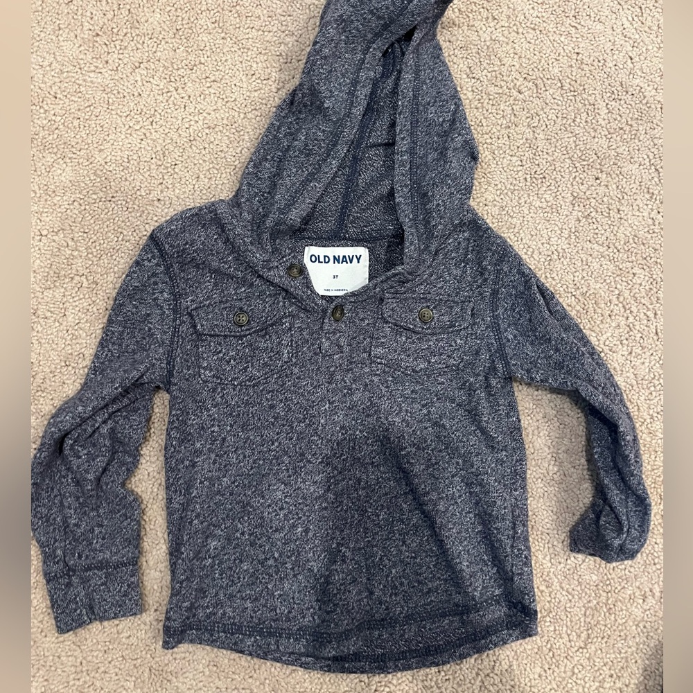 Old navy double pocket hooded tee